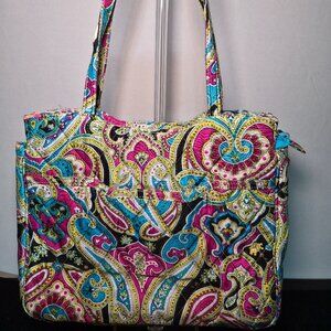 Vera Bradley quilted tote bag in the retired "Bandana Swirl" or "Bella Paisley"